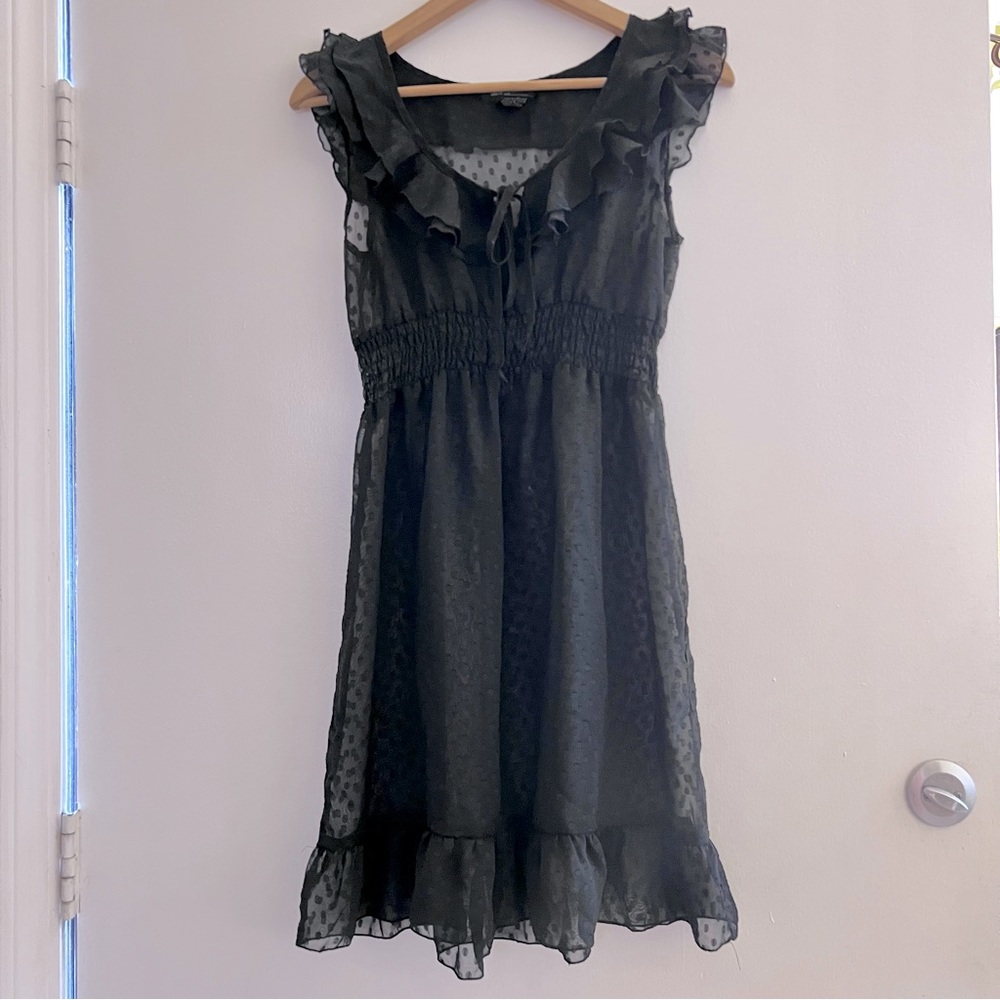 Sheer polka dot dress